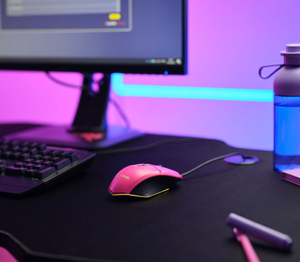 Mouse Gamer Trust GXT 109P Felox Rosa