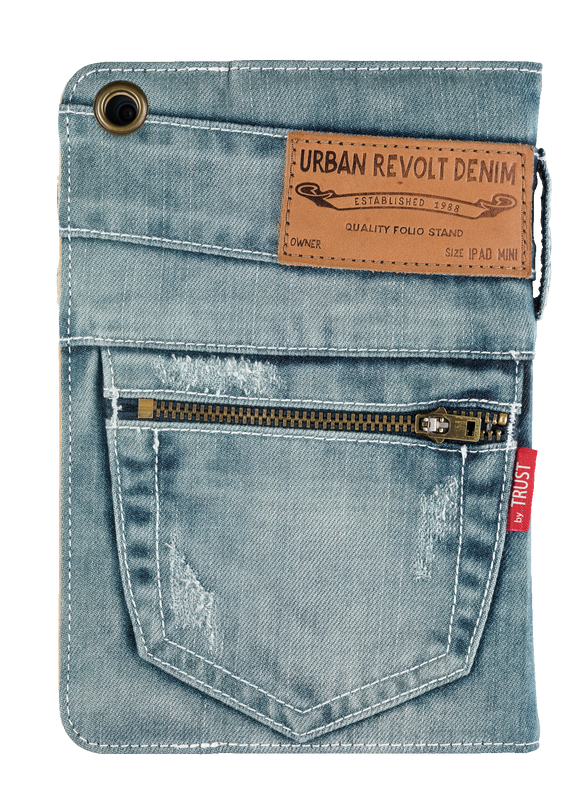 Jeans Folio Stand for iPad mini-Back