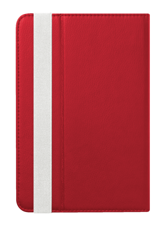 Primo Folio Case with Stand for 7-8" tablets - red-Back