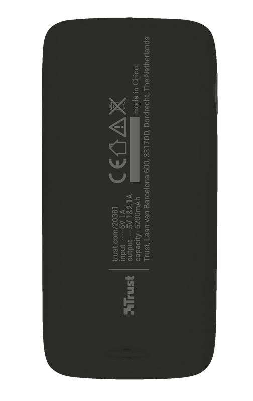 Leon PowerBank 5200 Portable Charger - black-Back