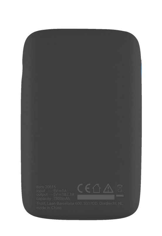 Leon PowerBank 7800 Portable Charger - black-Back