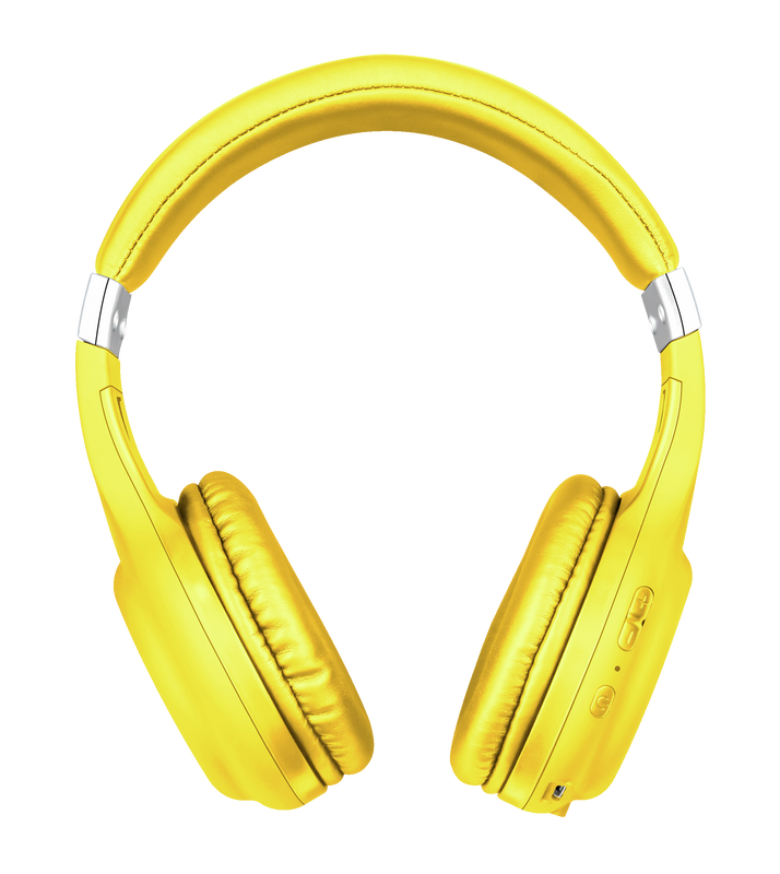Dura Bluetooth wireless headphones - neon yellow-Back