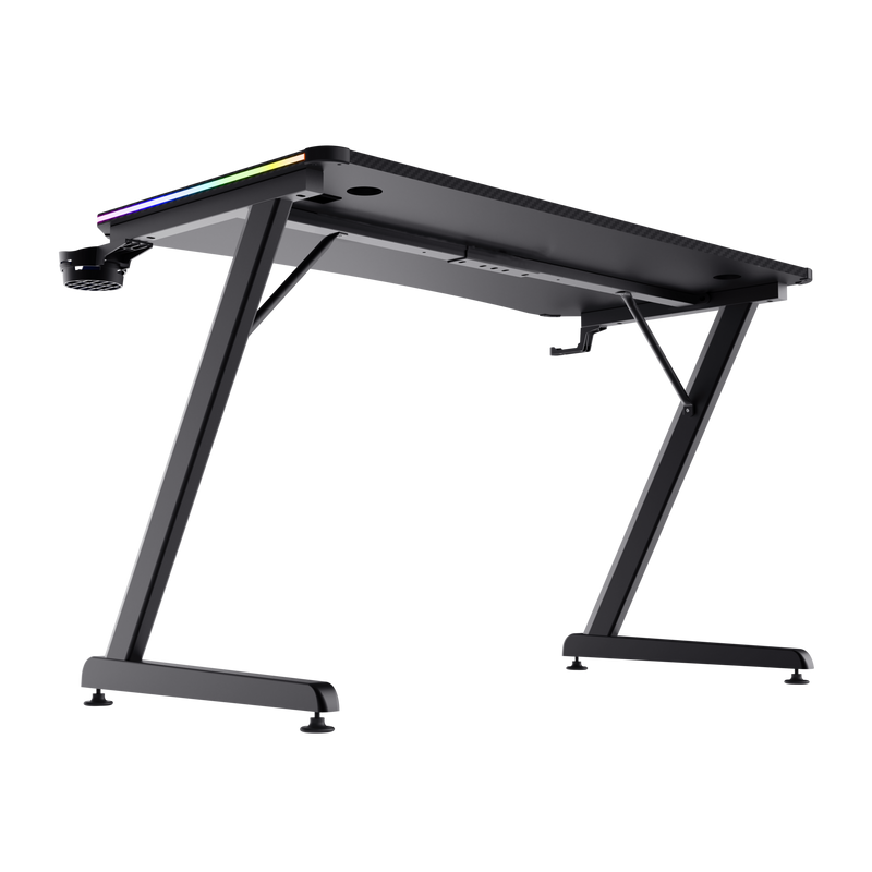 GXT 709 Luminus RGB Gaming Desk  -  Black-Back