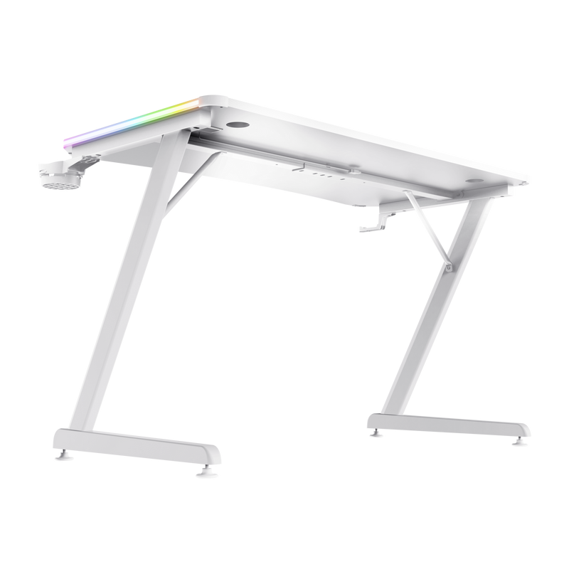 GXT 709W Luminus RGB Gaming Desk - White-Back