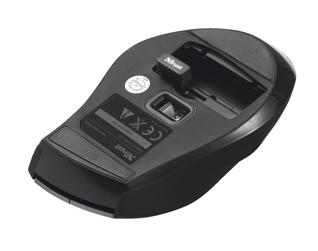 Sura Wireless Mouse - black/grey-Bottom