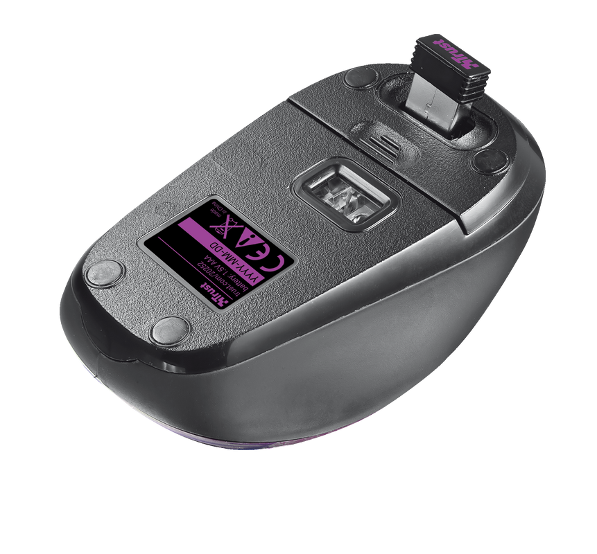 Yvi Wireless Mouse - purple dream catcher-Bottom