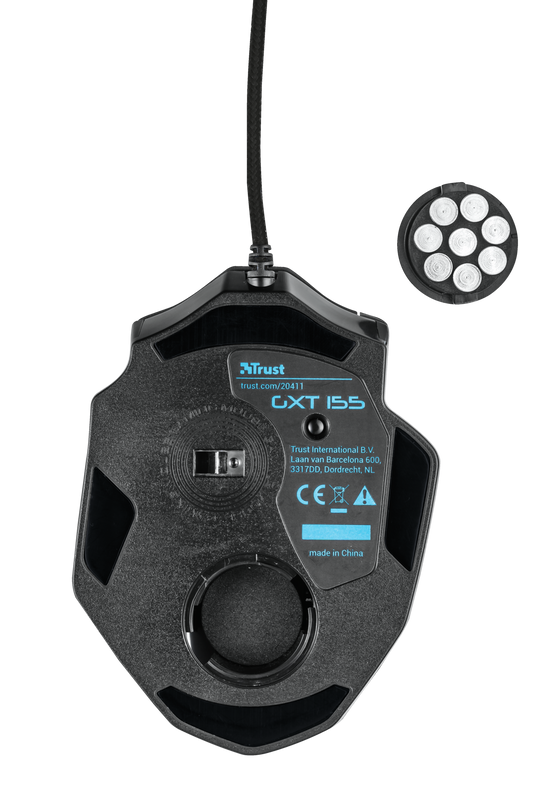 GXT 155 Caldor Gaming Mouse - black-Bottom