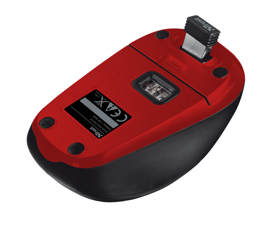WMS-113 Wireless Mouse - red-Bottom