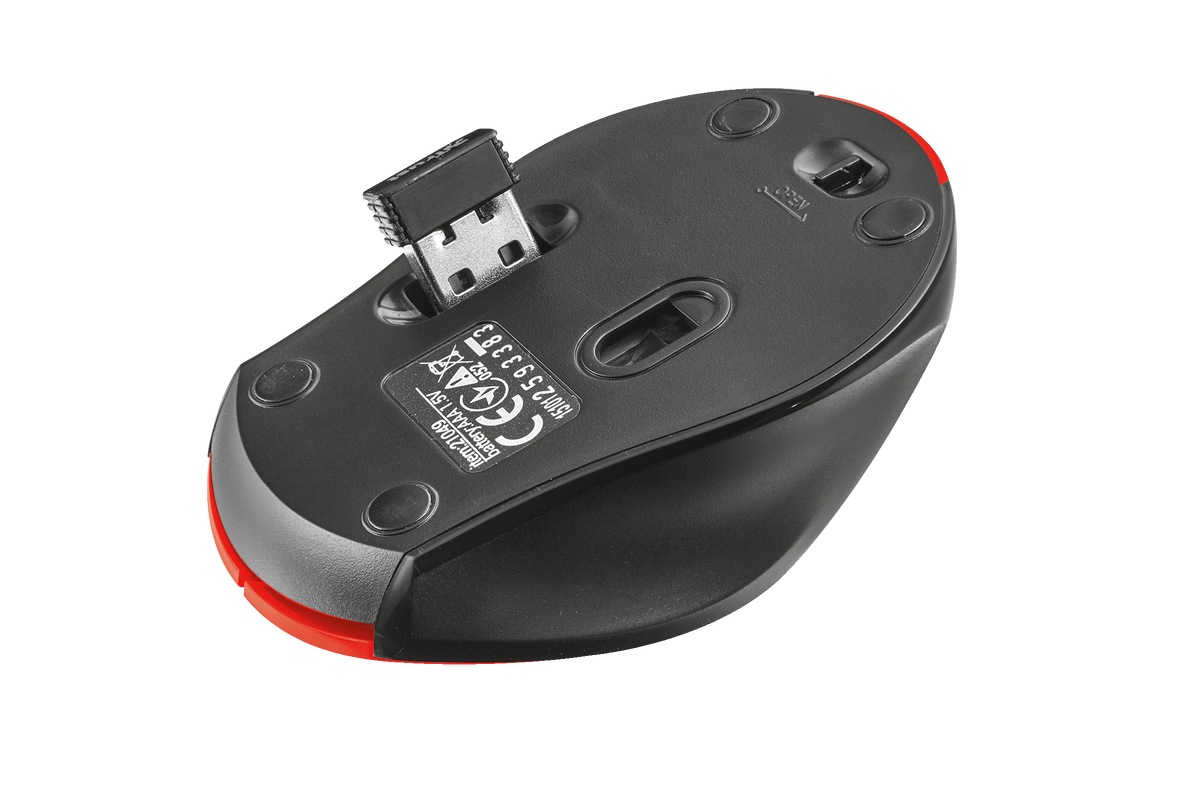 Oni Micro Wireless Mouse - red-Bottom