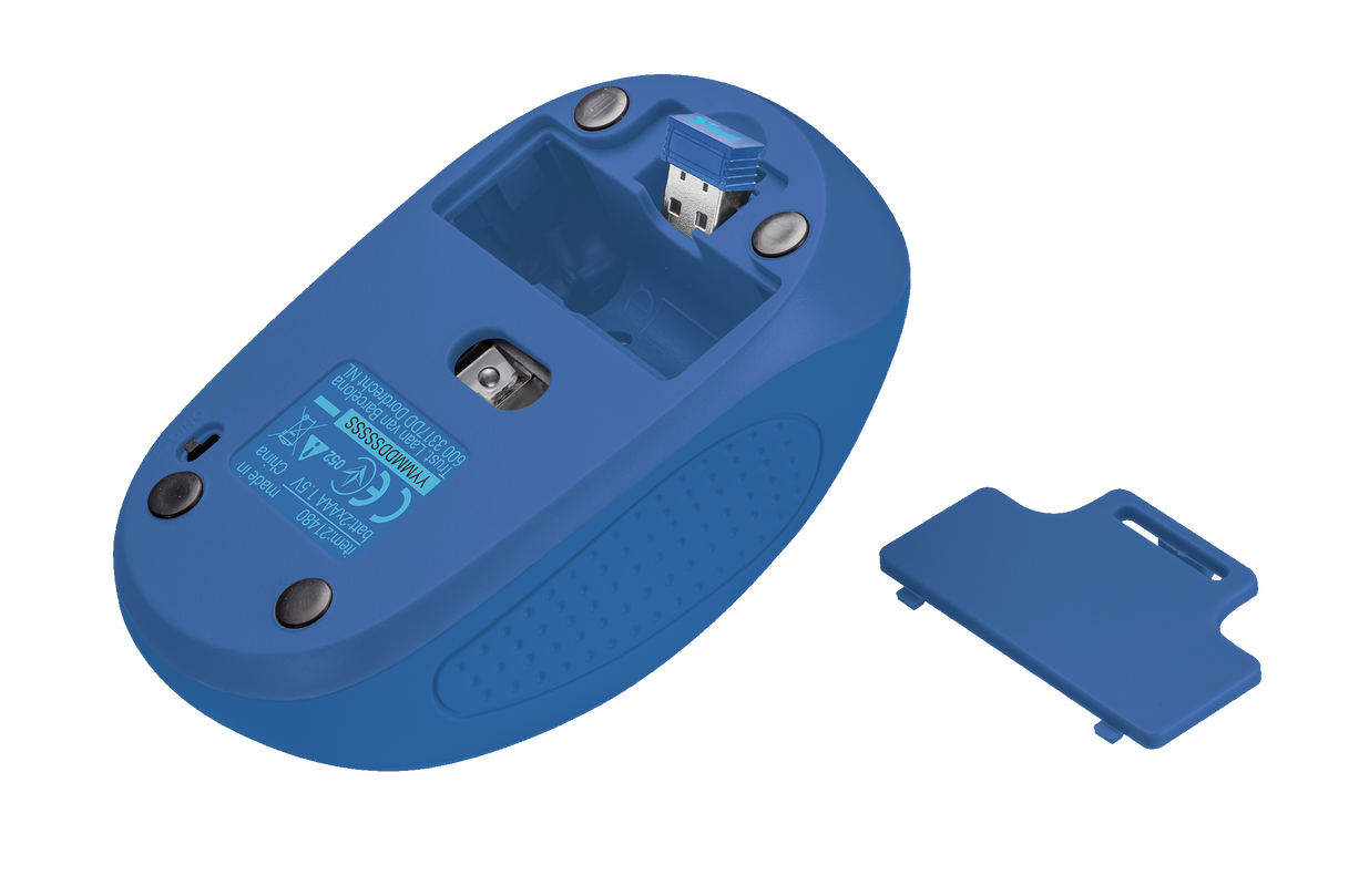 Primo Wireless Optical Mouse - blue geometry-Bottom