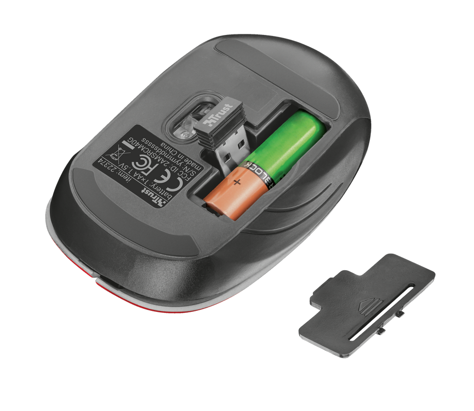 Aera Wireless Mouse - red-Bottom