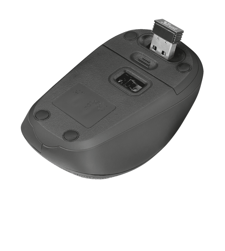 Yvi Fabric Wireless Mouse - black-Bottom
