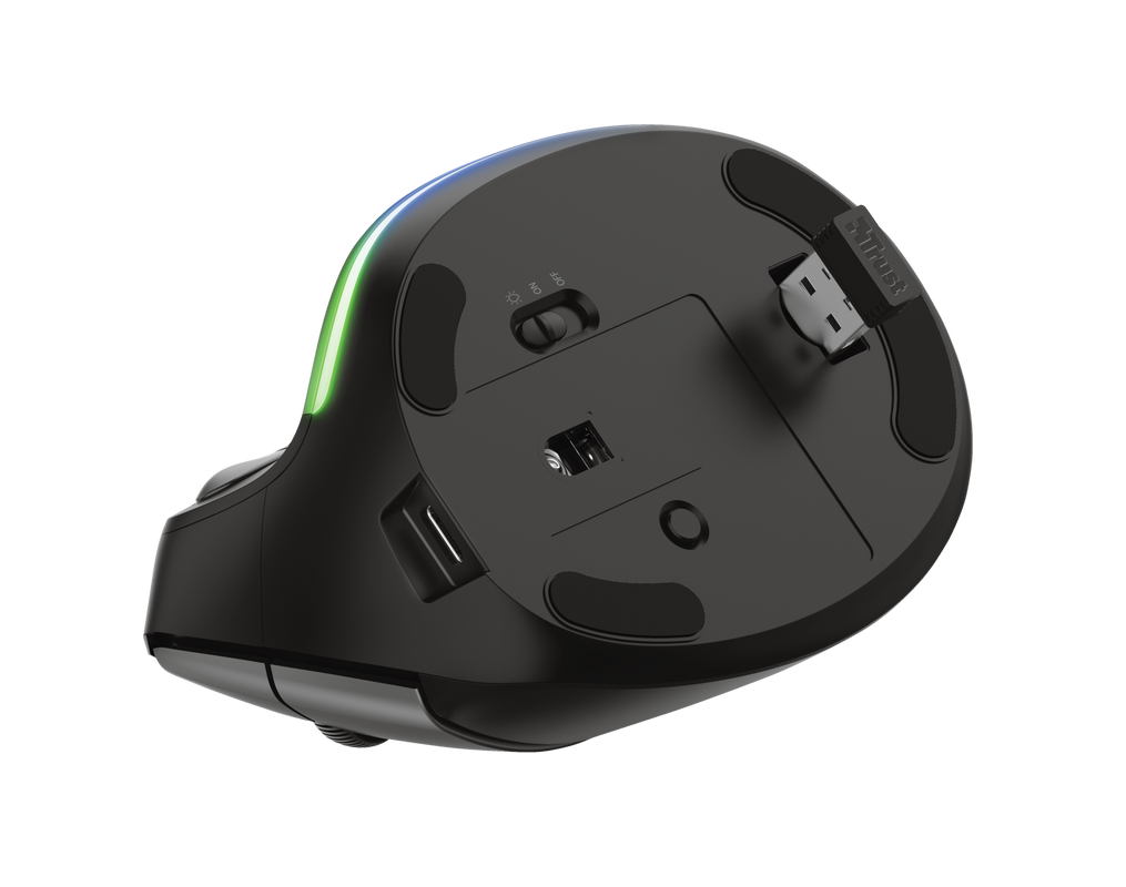 Bayo Ergonomic Rechargeable Wireless Mouse-Bottom