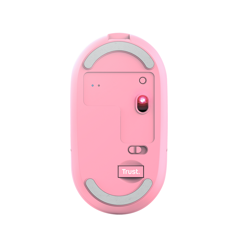 Puck Rechargeable Bluetooth Wireless Mouse - pink-Bottom