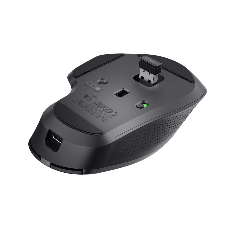 Ozaa+ Multi-Device Wireless Mouse - Black-Bottom