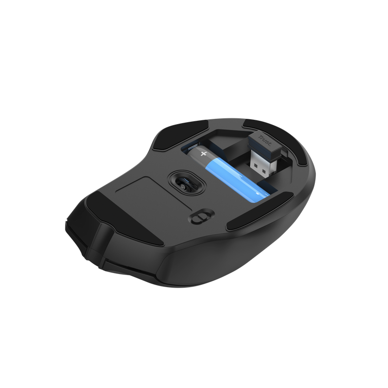 Nito Silent Wireless Mouse - Black-Bottom