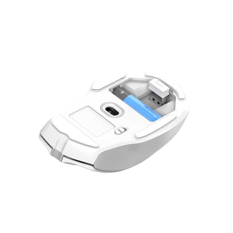 Nito Silent Wireless Mouse - White-Bottom