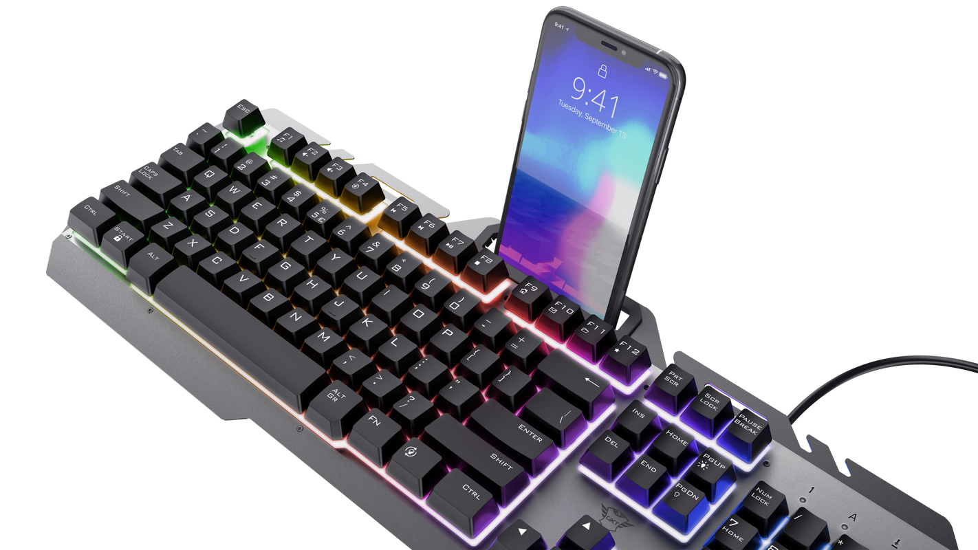 GXT 853 Esca Metal Rainbow Gaming Keyboard-Extra