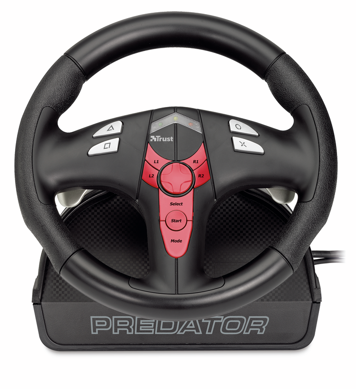 Vibration Feedback Steering Wheel PC-PS2-PS3 GM-3400-Front