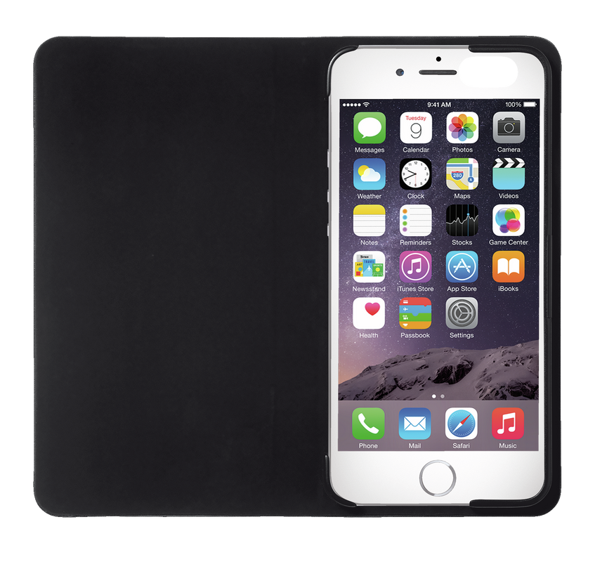 Aeroo Ultrathin Cover stand for iPhone 6 - black-Front