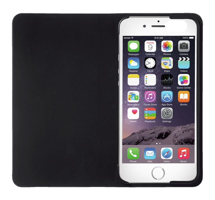 Aeroo Ultrathin Cover stand for iPhone 6 Plus - black-Front