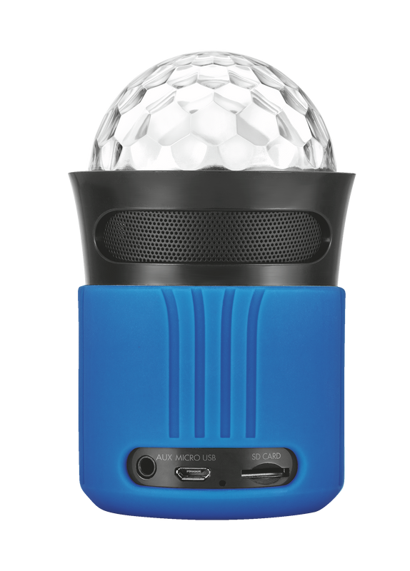 Dixxo Go Wireless Bluetooth Speaker with party lights - blue-Front