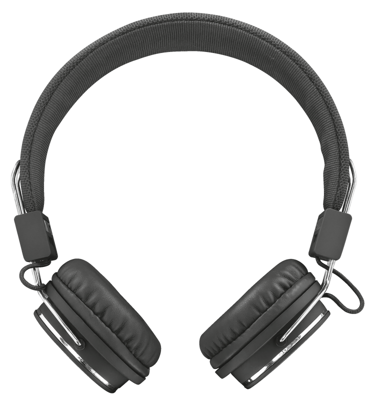 Ziva Foldable Headphones for smartphone and tablet - black-Front