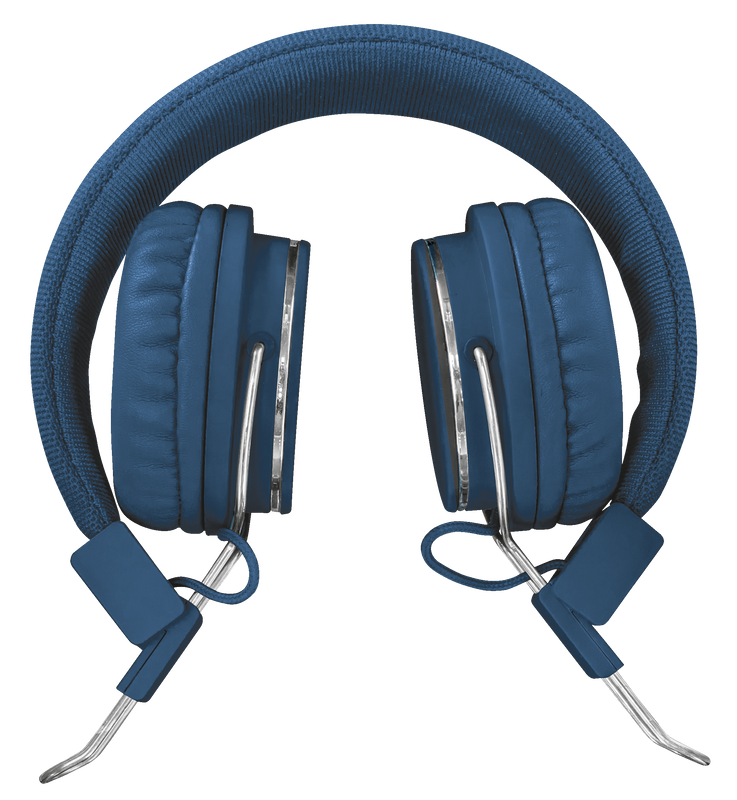 Ziva Foldable Headphones for smartphone and tablet - blue-Front