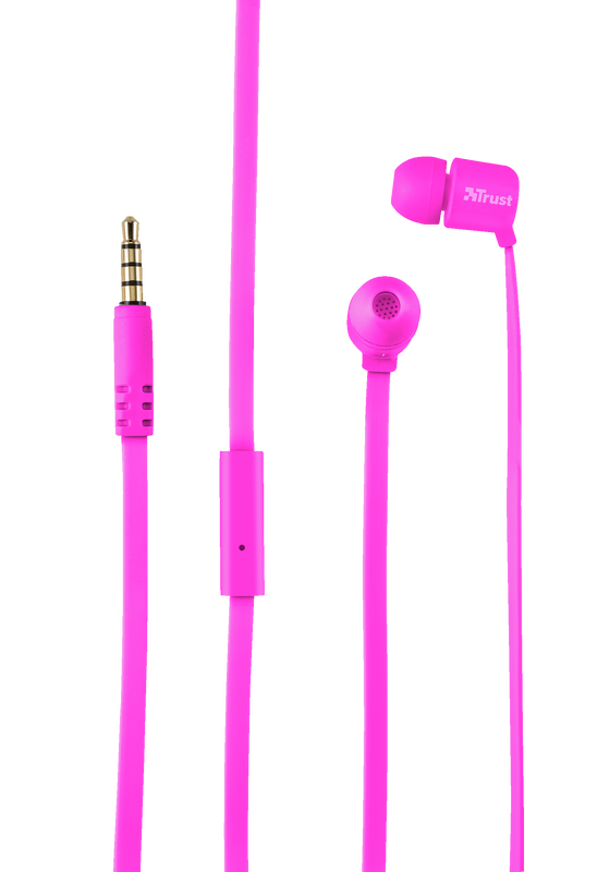 Duga In-Ear Headphones - neon pink-Front