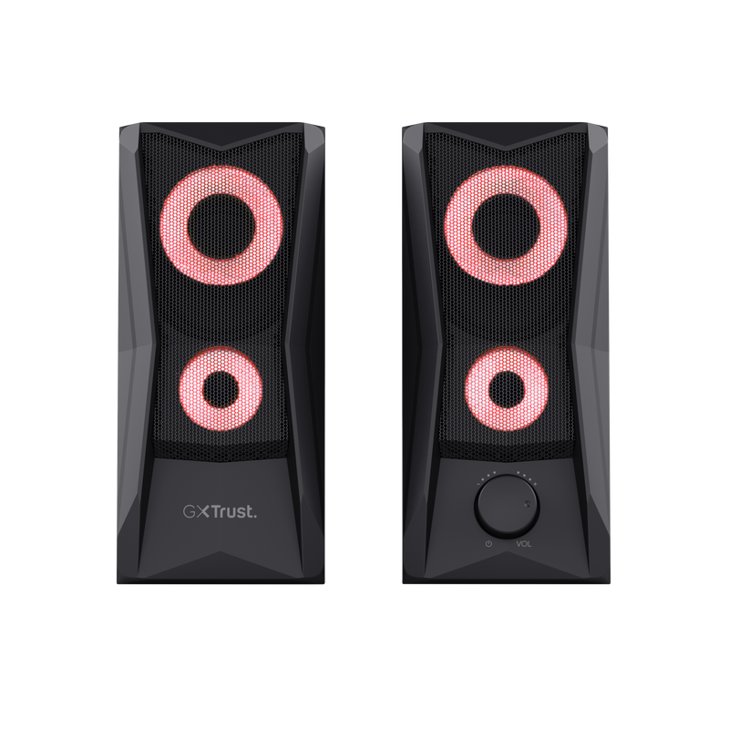 GXT 606B Javv RGB-Illuminated 2.0 Speaker Set Black-Front