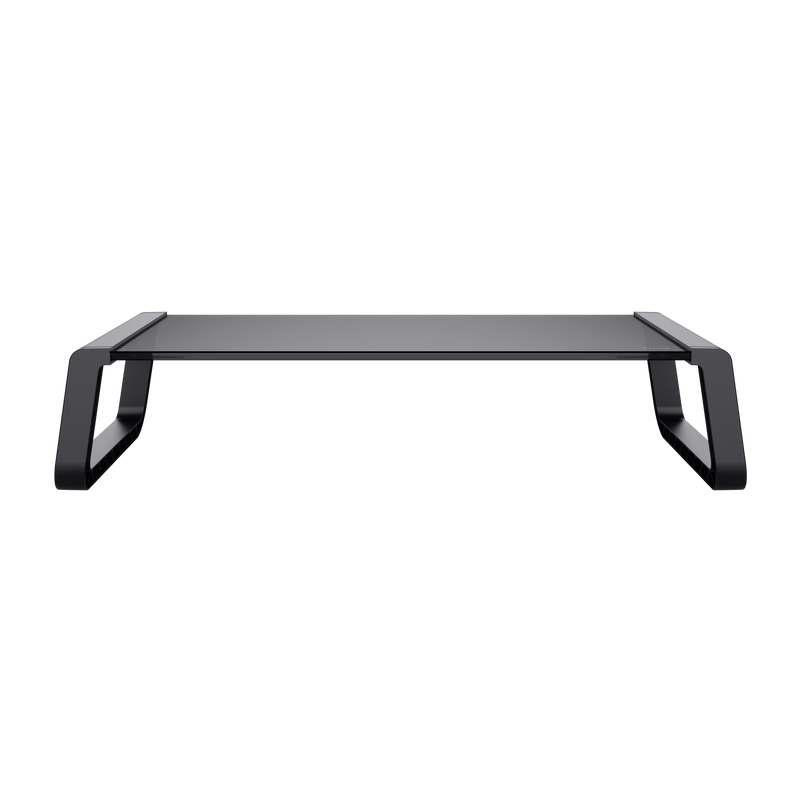 Monta Tempered glass monitor stand - Black-Front