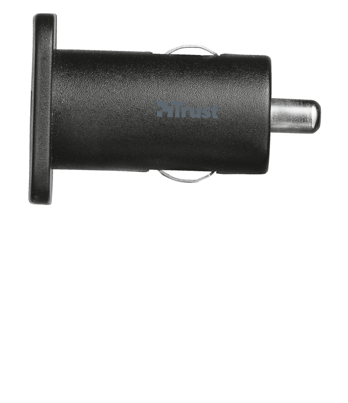12W Car Charger - black-Side