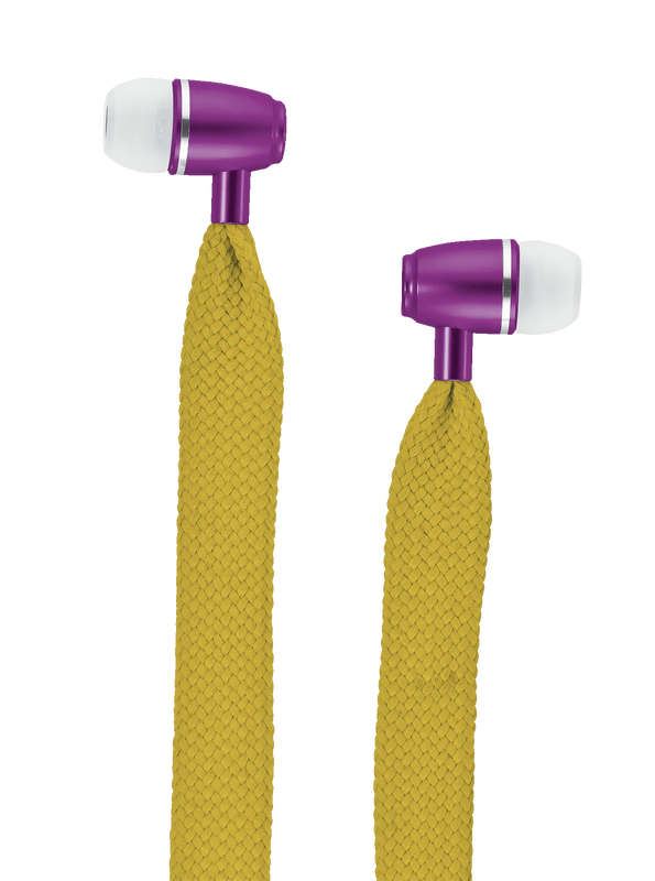 Lace In-ear Headphone - mustard yellow-Side