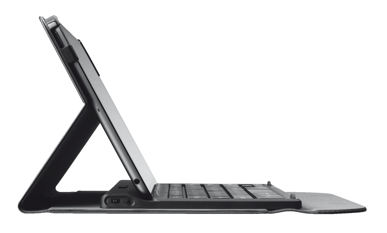 Executive Folio Stand with Bluetooth keyboard for iPad mini-Side