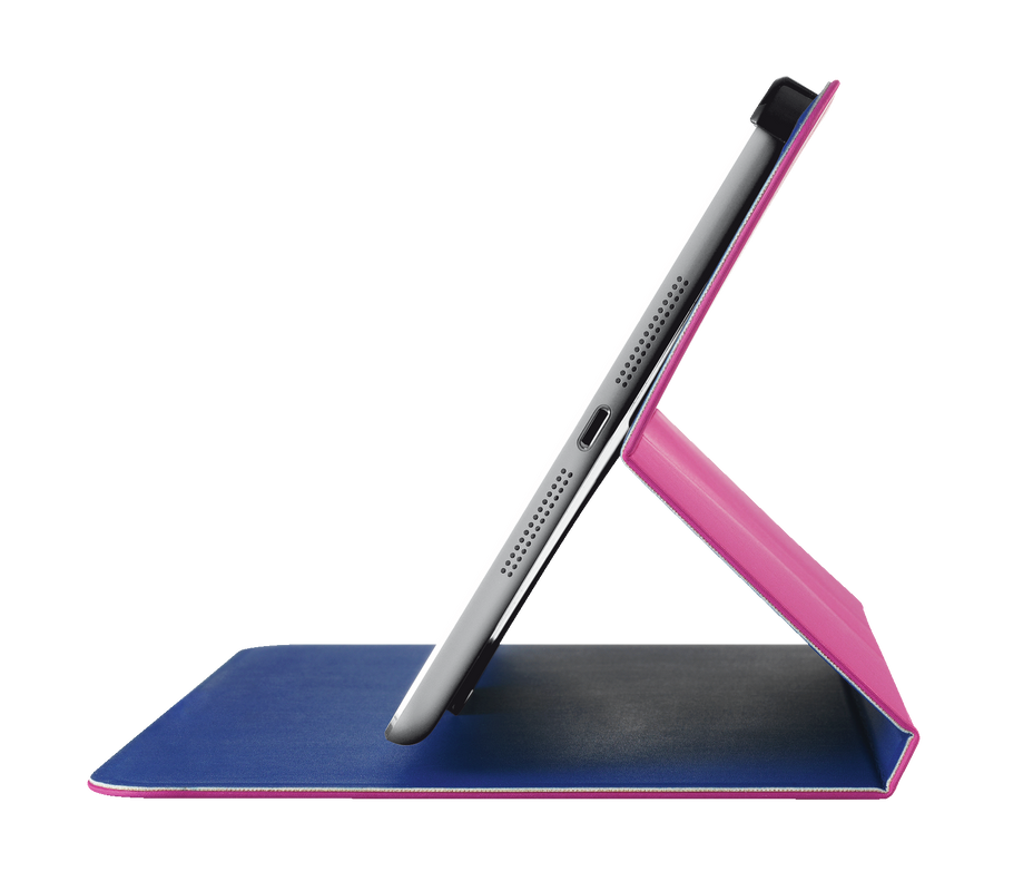 Aeroo Ultrathin Folio Stand for iPad Air - pink/blue-Side