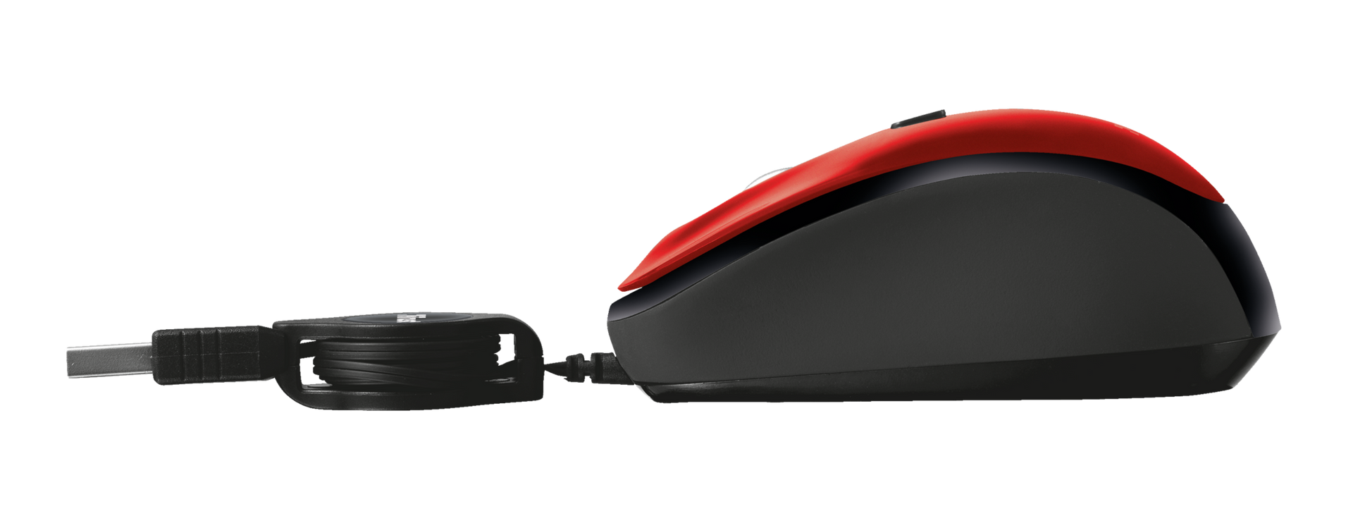 Yvi Retractable Mouse - red-Side