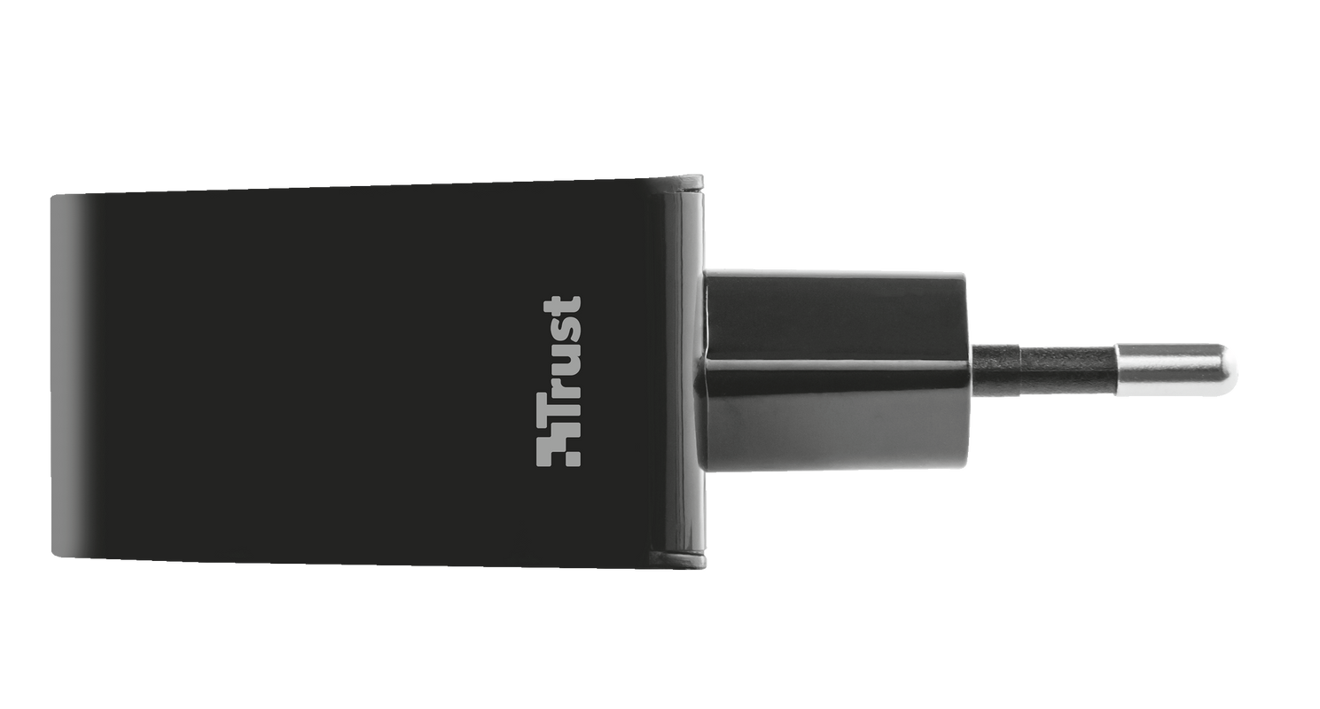 Fast Dual USB-C & USB Wall Charger for phones & tablets-Side