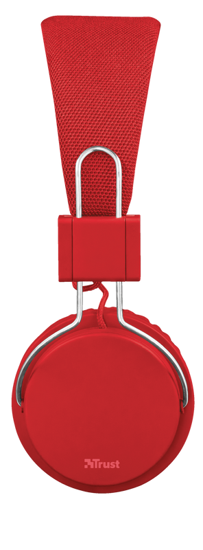 Ziva Foldable Headphones for smartphone and tablet - red-Side