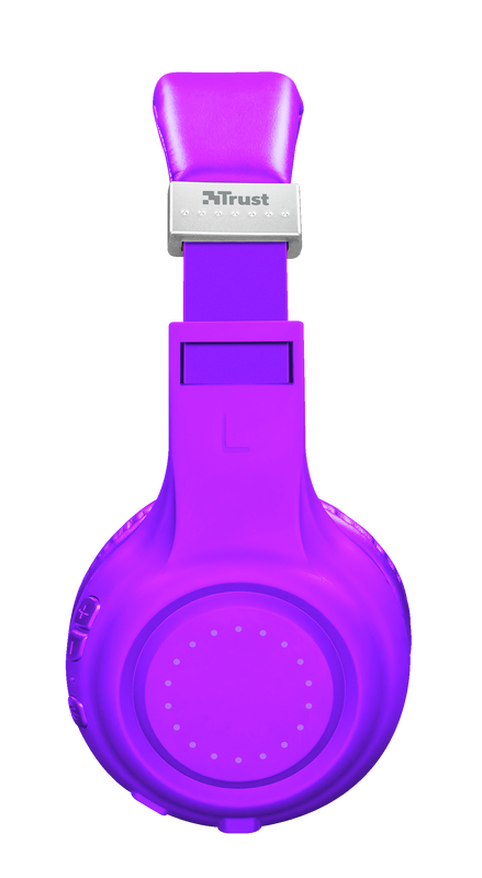 Dura Bluetooth wireless headphones - neon purple-Side