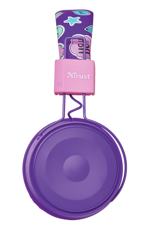 Comi Bluetooth Wireless Kids Headphones - purple-Side