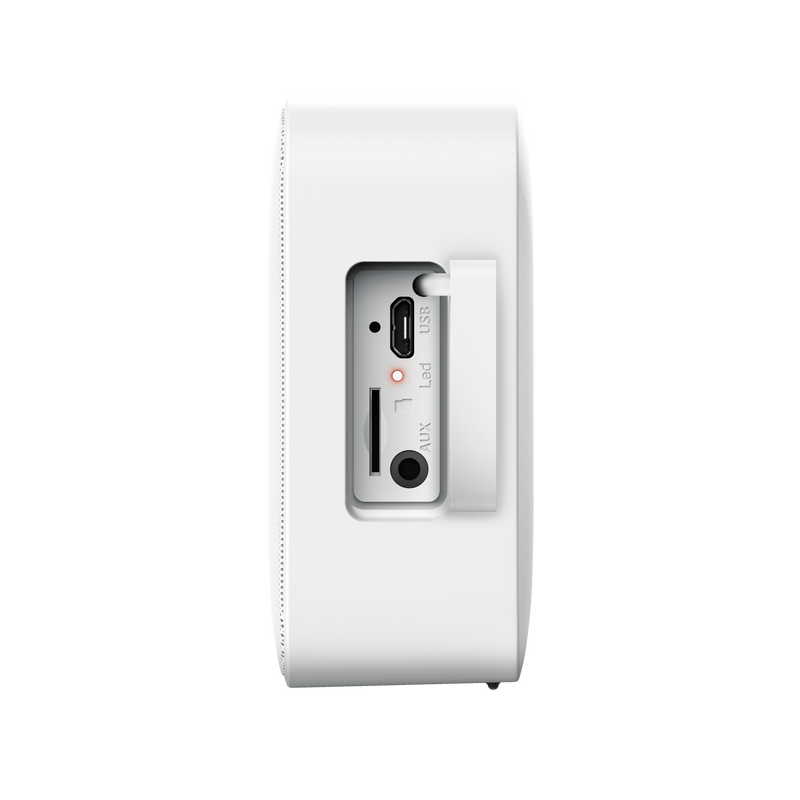 Zowy Compact Bluetooth Wireless Speaker - white-Side