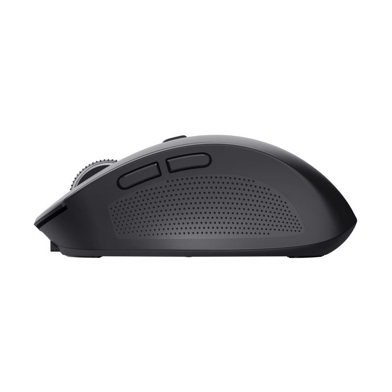 Ozaa Compact Multi-Device Wireless Mouse - Black-Side