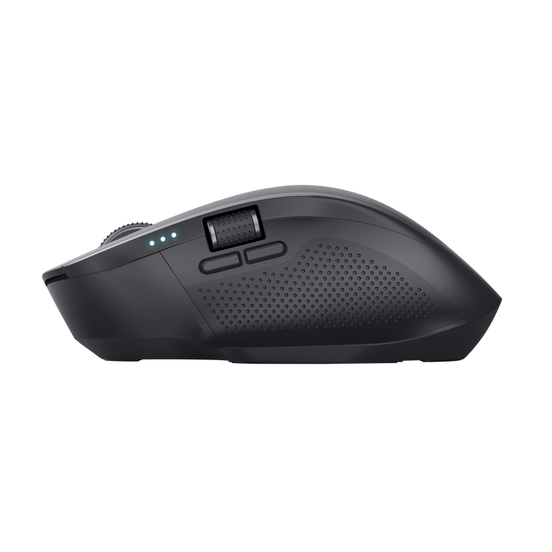 Ozaa+ Multi-Device Wireless Mouse - Black-Side