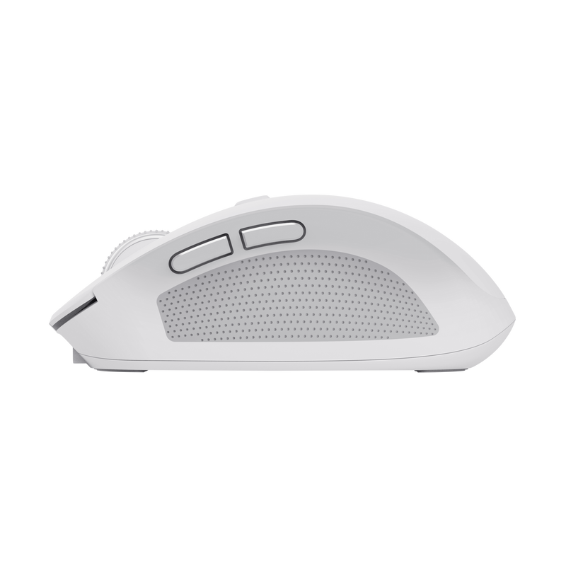 Ozaa Compact Multi-Device Wireless Mouse - White-Side