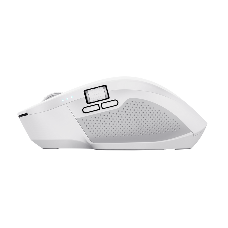 Ozaa+ Multi-Device Wireless Mouse - White-Side