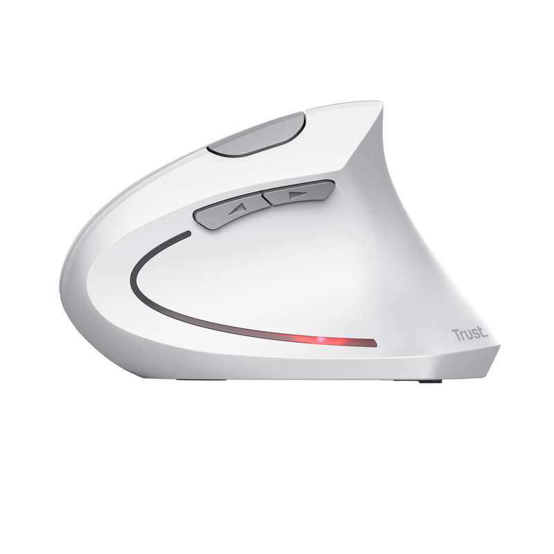 Verto Ergonomic Wireless Mouse - White-Side