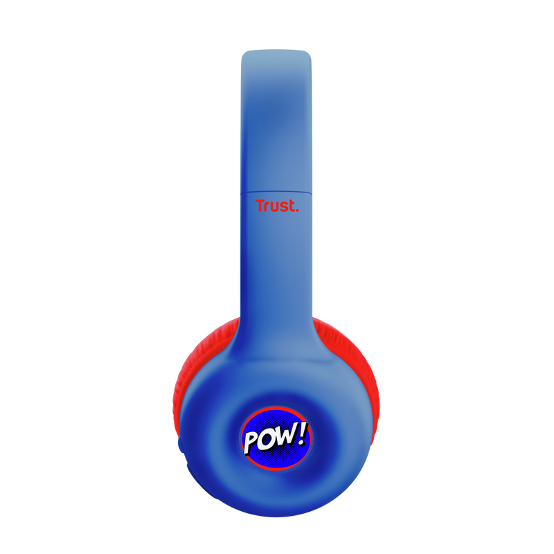 Nouna Wireless Kids Headphones  - Blue - Red-Side