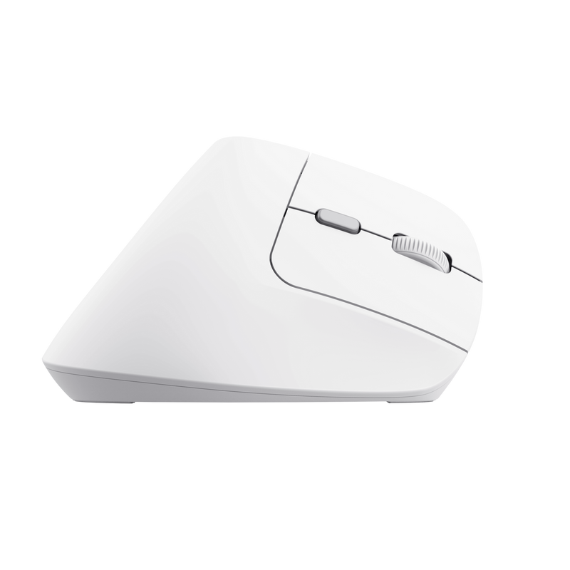 Bayo II Ergonomic Wireless Mouse - White-Side
