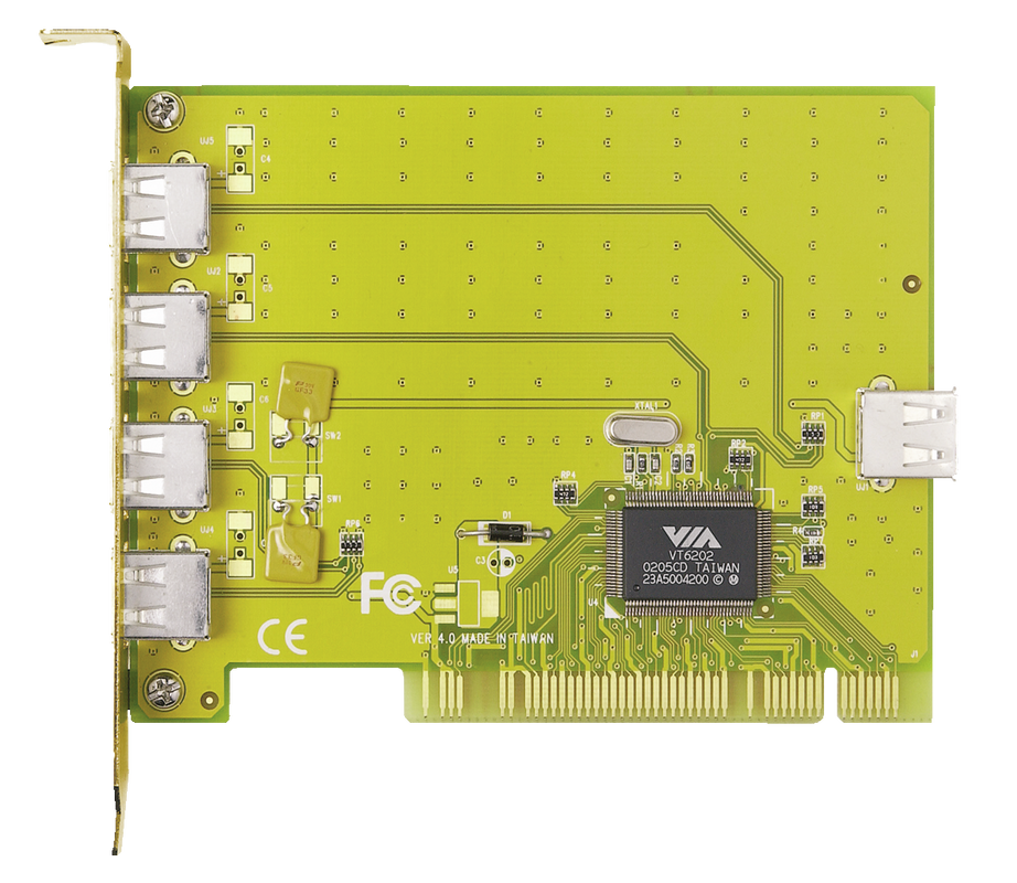 5 Port USB2 PCI Card HU-3150-Top