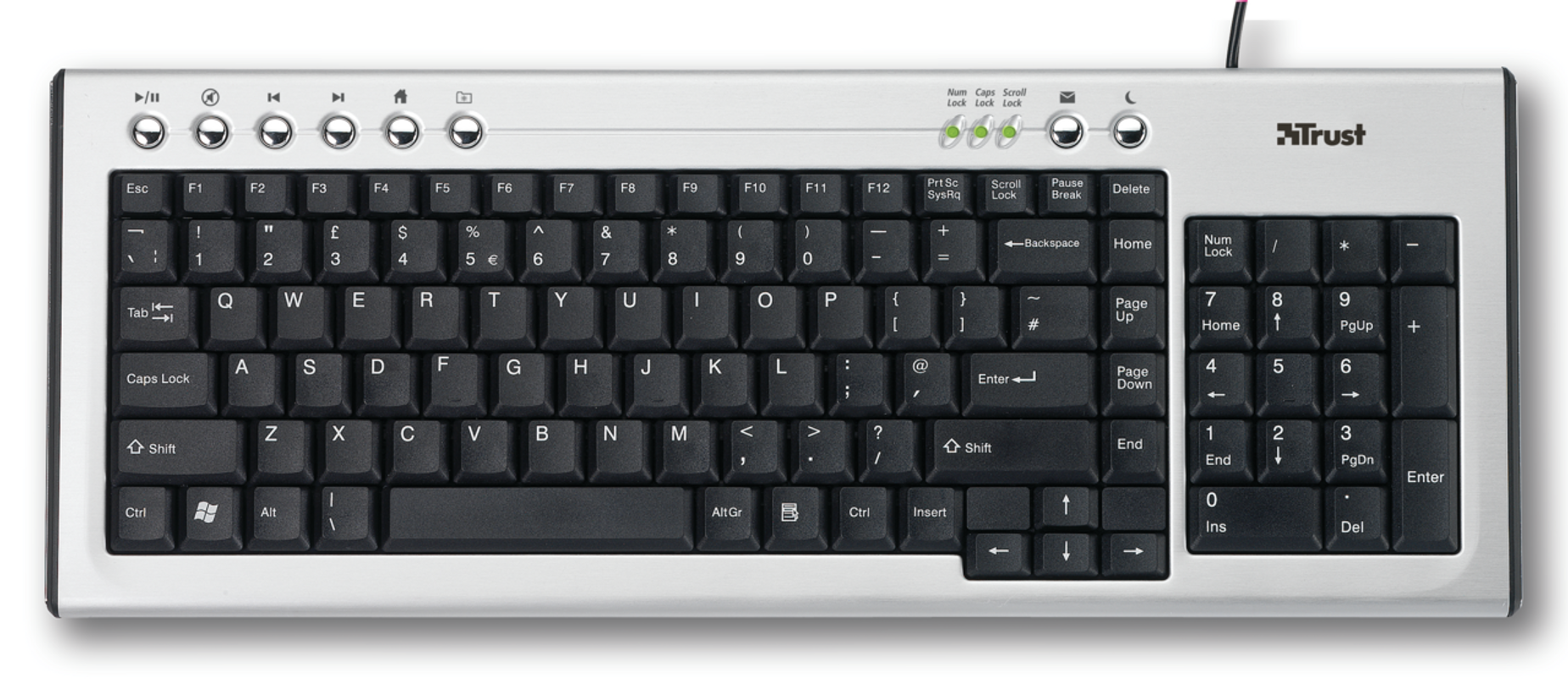 Slimline Keyboard Aluminium KB-1800S IT-Top